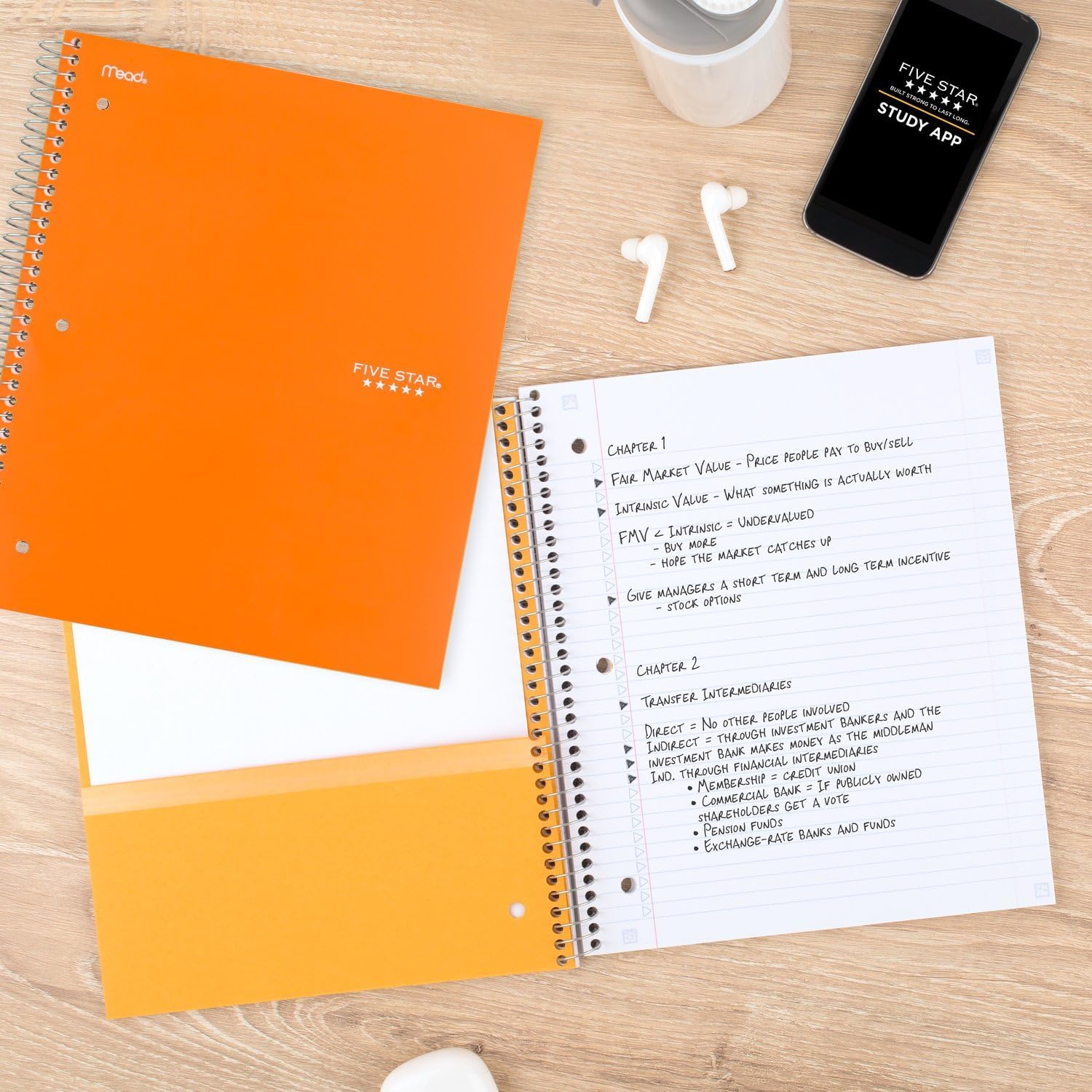 Five Star Spiral Notebook, 1 Subject, College Ruled Paper, 7" x 4-3/8", Personal Size, 80 Sheets, Black (450048AA2-ECM) - Image 8